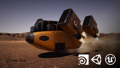  -  Vehicle Modeling in Houdini 16.5 - SciFi Dropship 