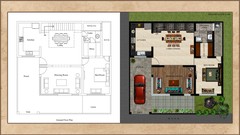  -  Learn to Render AutoCAD Floor Plan in Adobe Photoshop. 